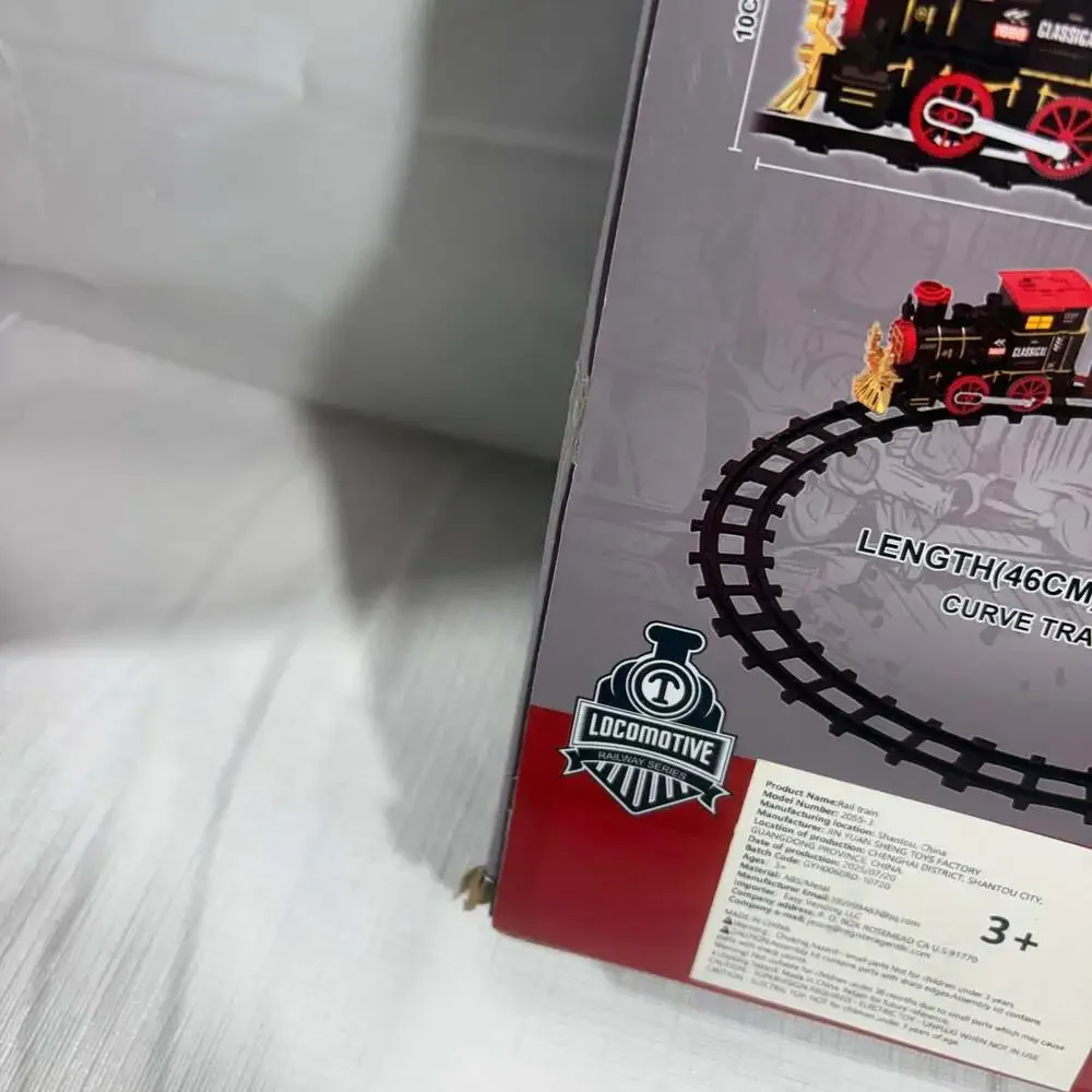 Toy King & Timely Series Classical Train Set with Light, Sound, and Real Smoke